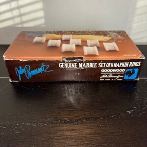 Vintage | Julie Pomerantz | Genuine Marble | Napkin Rings | Set of‎ 8 | New York